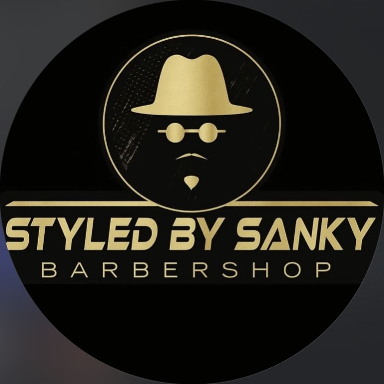 Styled by Sanky Barbershop logo